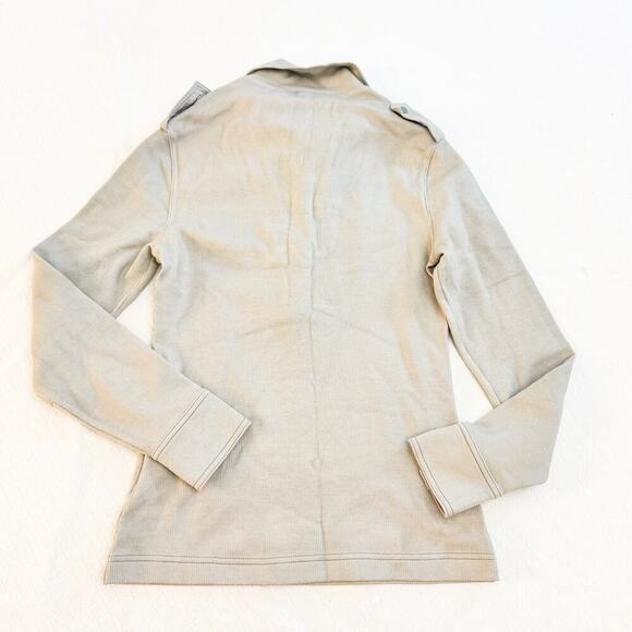 Club Monaco Gray Foundational Fib Top Button Down Size M - Picture 2 of 5